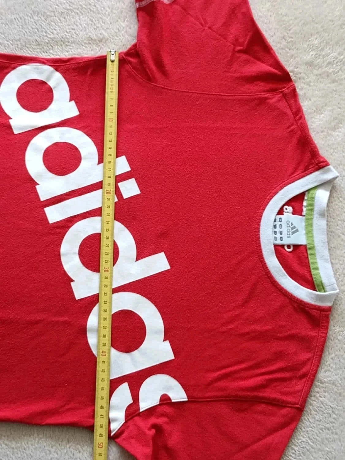 Camiseta Adidas 2005 vermelha com grande Logo branco Tamanho 16 anos – photo 12